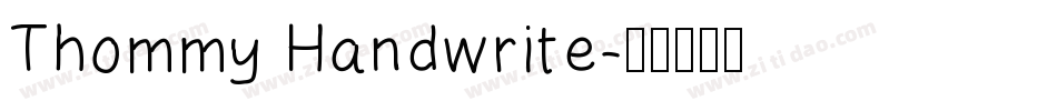 Thommy Handwrite字体转换